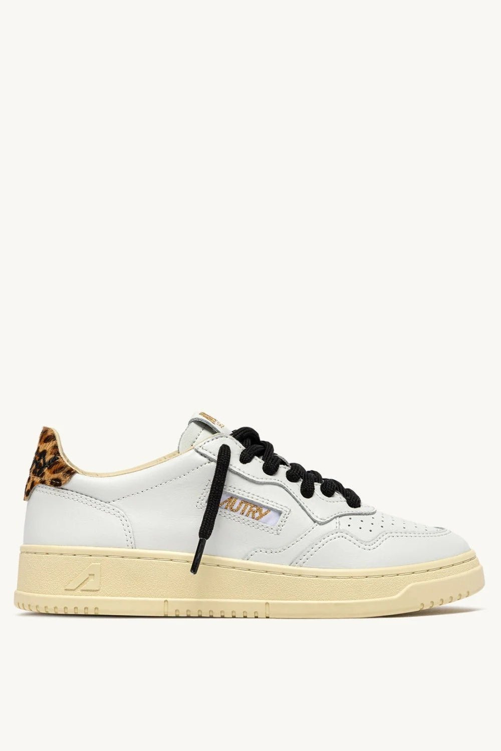 Sneakers medialist low in pelle bianca e cavallino leopard - YES SHOPScarpe sportiveAUTRYAULW-OC02-IT 361540440454871