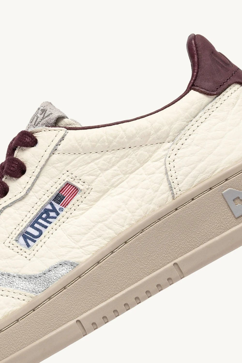 Sneakers medialist low in pelle bordeaux e argento - YES SHOPScarpe sportiveAUTRYAULW-NE19-IT 361340440454871