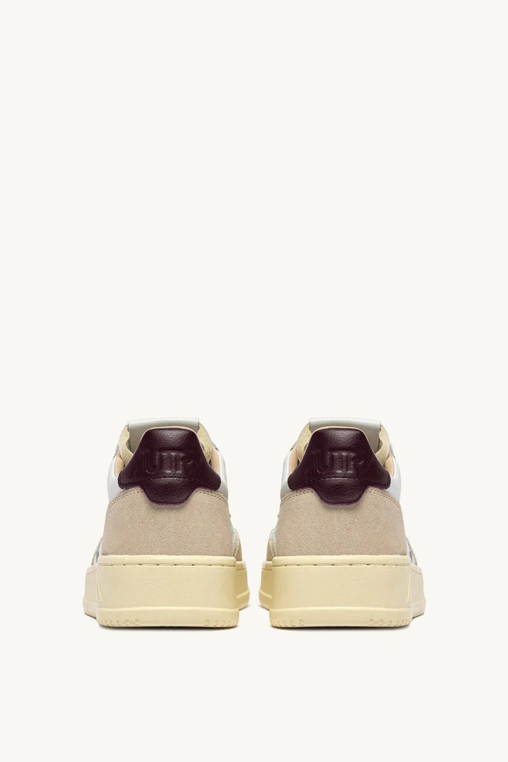Sneakers medialist low in suede bianca e borgogna - YES SHOPScarpe sportiveAUTRYAULW-LS18-IT 363250440454871