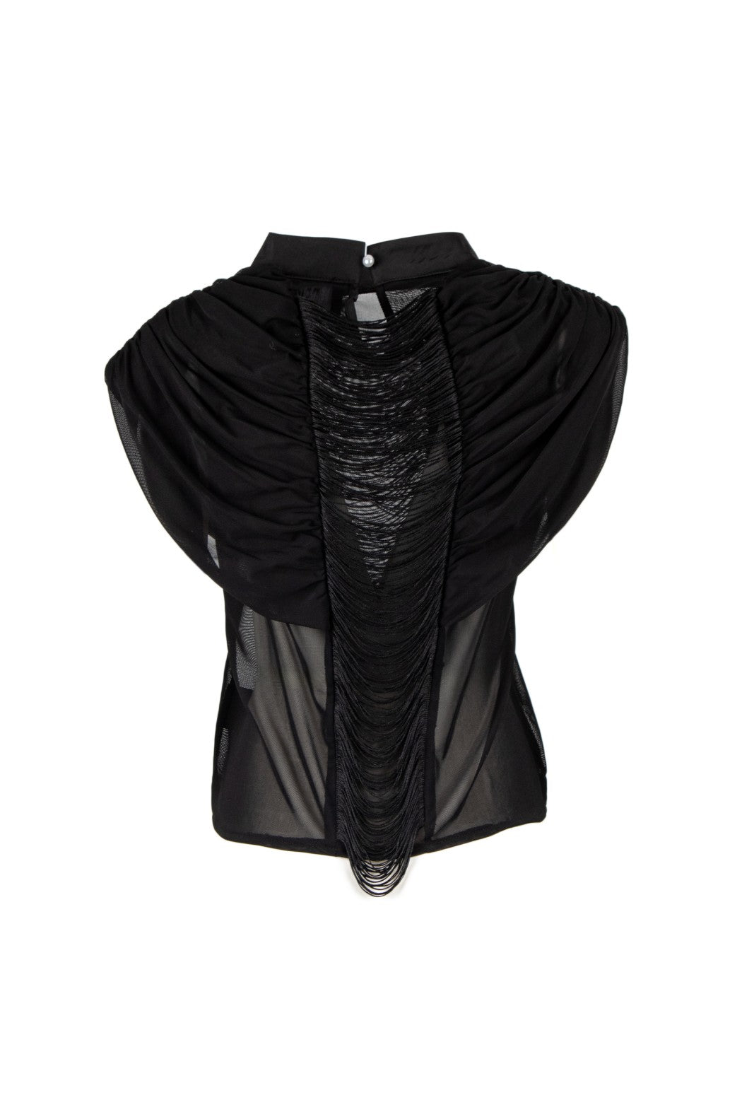 Blusa Stirling nera con frange frontali - YES SHOPBluseTPNSTIRLING-XXS