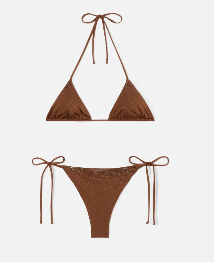Top bikini Annabelle marrone con pioggia di strass - YES SHOPCostumi da bagnoMC2 SAINT BARTHANNA001-08595L-XXS7538072950871