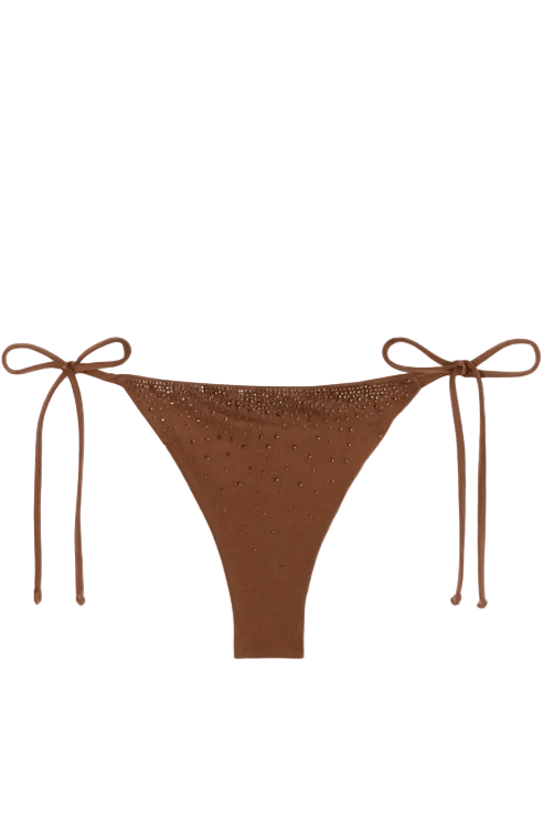 Slip Marielle marrone con pioggia di strass - YES SHOPCostumi da bagnoMC2 SAINT BARTHMRL0001-08595L-XXS1438072950871