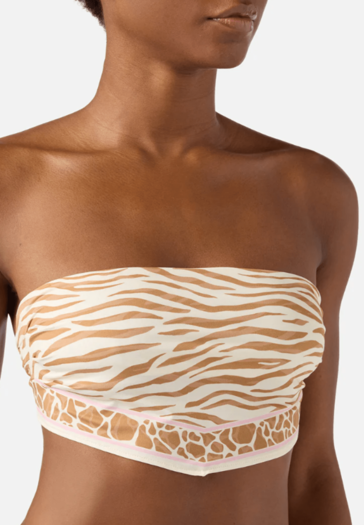 Top bikini fascia a rombo Rio safari skin beige - YES SHOPCostumi da bagnoMC2 SAINT BARTHRIO0001/09095L-XXS