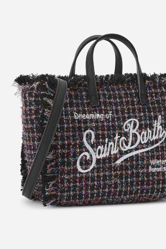 Borsa Vanity Mini in tweed nera con filato lurex - YES SHOPBorse a tracollaMC2 SAINT BARTHVAMI032/00193M-Taglia unica