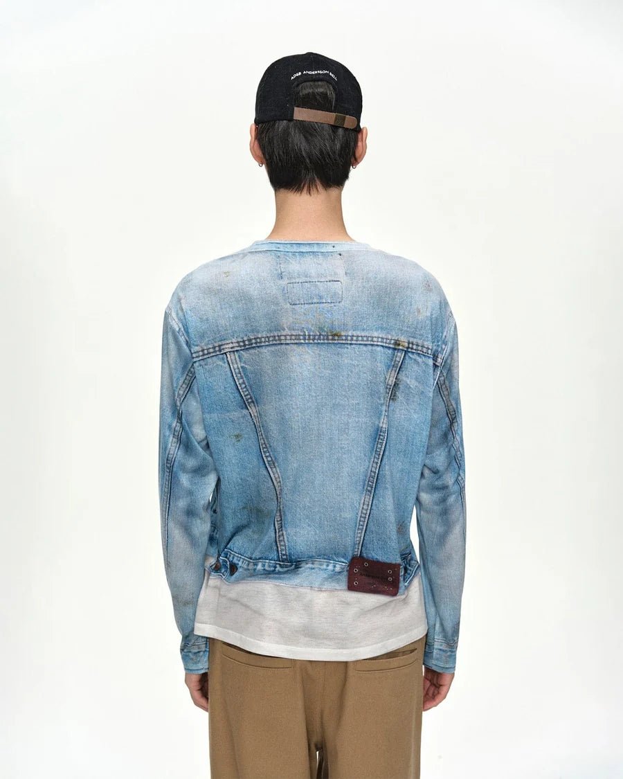 Maglia Trompe l'Oeil con stampa giacca jeans - YES SHOPMaglieADSB ANDERSSON BELLATB1548U-XXS4056375068771