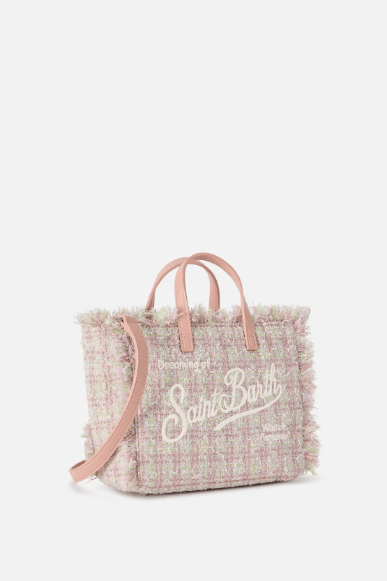 Borsa Vanity Mini in tweed con filato lurex lurex verde e rosa - YES SHOPBorse a tracollaMC2 SAINT BARTHVAMI32/00171M-Taglia unica