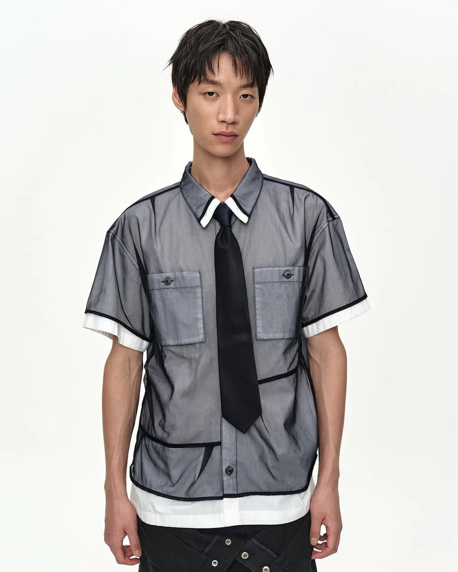 Camicia bianca con strato trasparente - YES SHOPCamicieANDERSON BELLATB1537M-XXS