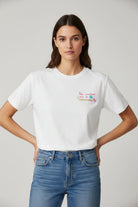 T-shirt Emilie bianca "Non Smetterò Mai Di Spendere" - YES SHOPT-shirtMC2 SAINT BARTHEMI0001/04045L-XXS1468349676771