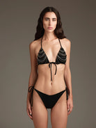 Bikini triangolo nero con perline - YES SHOPCostumi da bagnoCOTAZURBKC61116-XXS