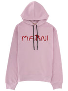 Felpa rosa con cappuccio e logo rosso - YES SHOPFelpeMARNIFUMU0137PSUSCY85-IT 429208214652771