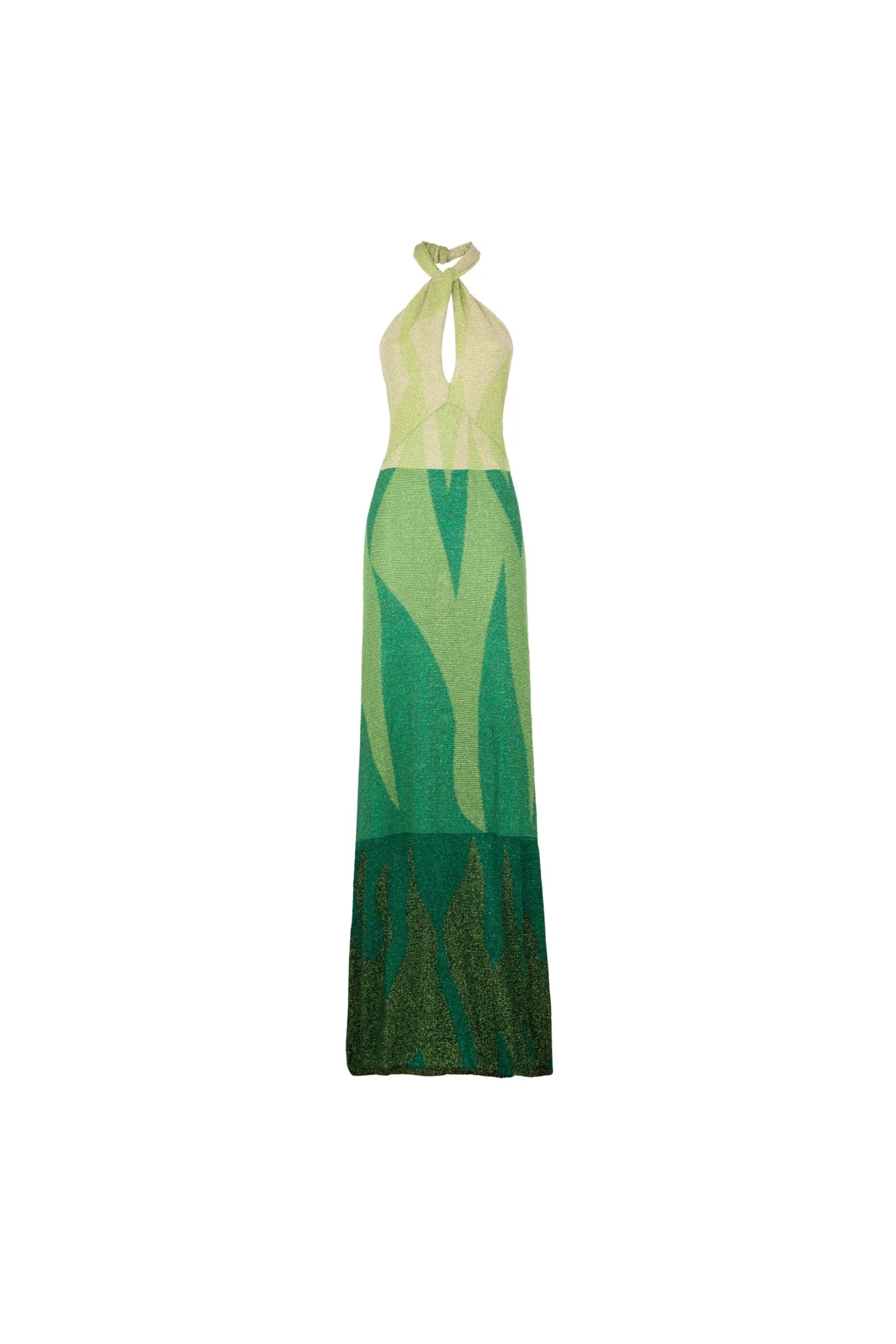 Abito lungo verde effetto sfumato con schiena scoperta - YES SHOPAbitiAKEPVSKD13302-XXS7065549676771