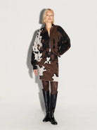 Mini gonna in lana fantasia maculata - YES SHOPGonneAKEPGOKD15073-6