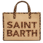 Borsa Vivian in raffia con profili e logo leopardati - YES SHOPBorse a manoMC2 SAINT BARTHVIV0007-Taglia unica7435104964771