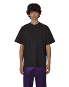 T-shirt nera in cotone con logo su spalla - YES SHOPT-shirtROAYBUW011JY01-XXS1086776523771
