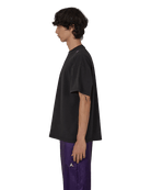 T-shirt nera in cotone con logo su spalla - YES SHOPT-shirtROAYBUW011JY01-XXS1086776523771