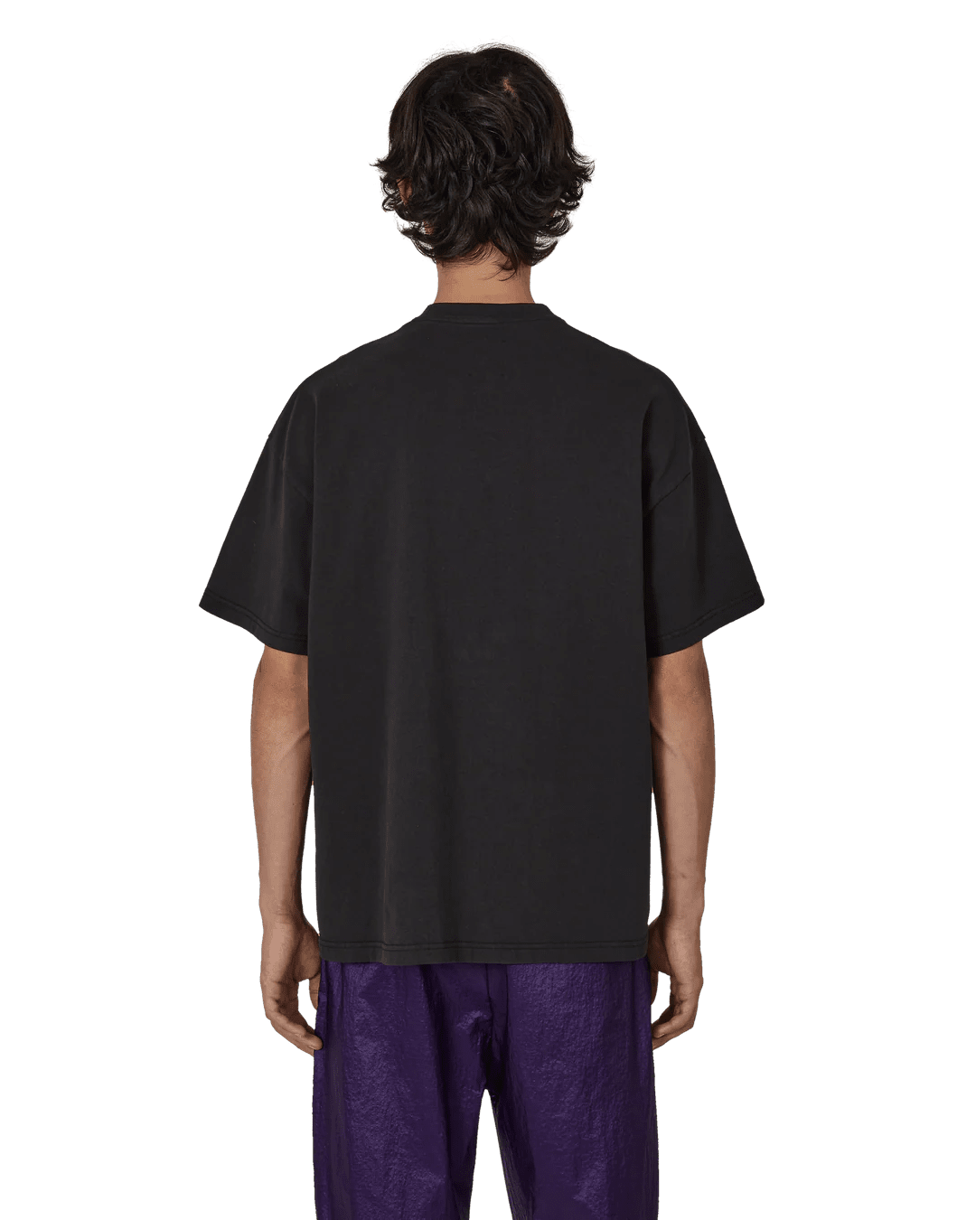 T-shirt nera in cotone con logo su spalla - YES SHOPT-shirtROAYBUW011JY01-XXS1086776523771
