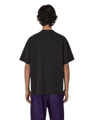 T-shirt nera in cotone con logo su spalla - YES SHOPT-shirtROAYBUW011JY01-XXS1086776523771