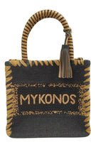 Mini bag Mykonos in juta e perline nere e oro - YES SHOPBorse a manoDE SIENA2110-24/MYK-Taglia unica1720575068771