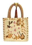 Mini bag Naima in juta panna con perline e ricami floreali - YES SHOPBorse a manoDE SIENA2170-26/NAIMA-Taglia unica