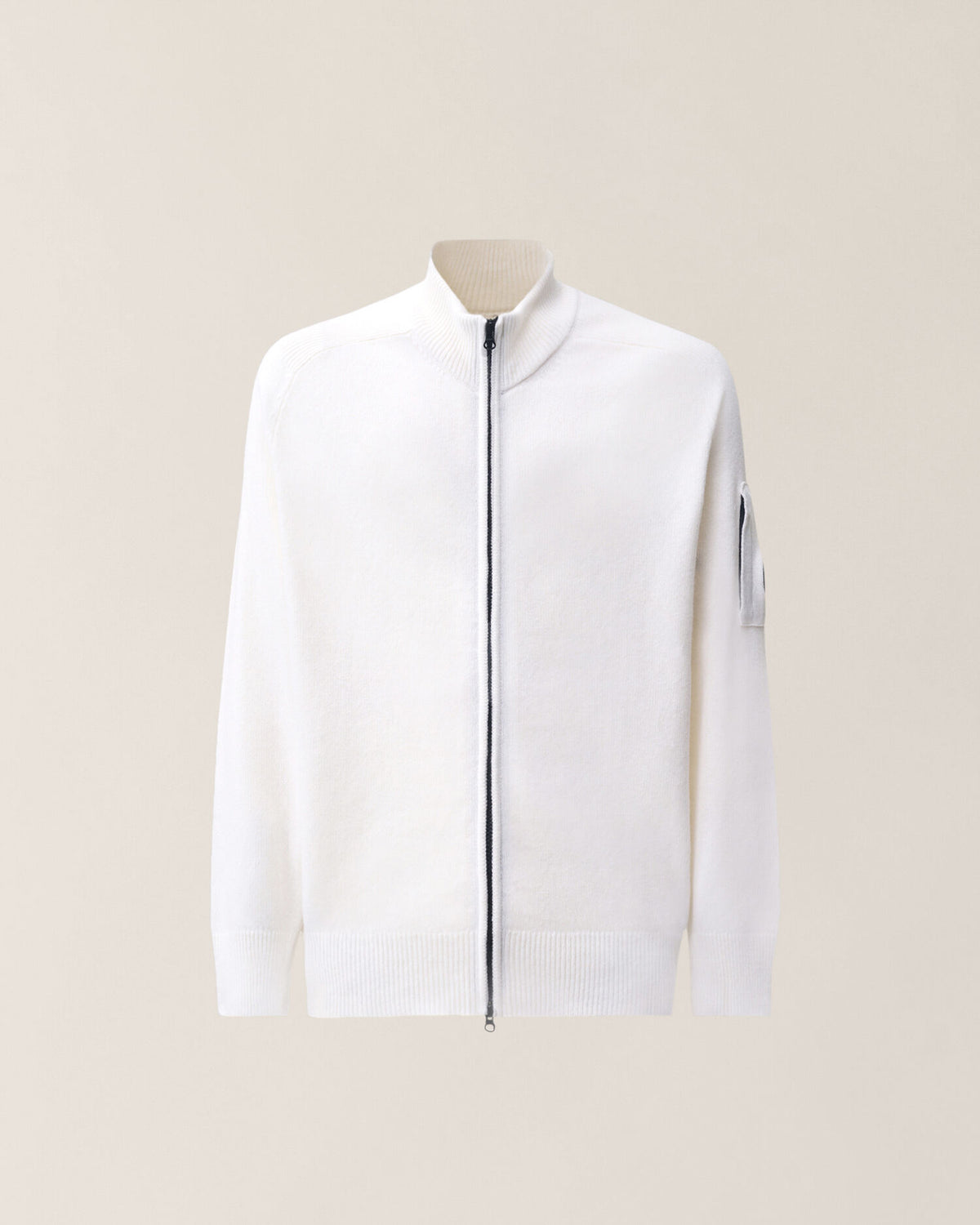 Cardigan in lana panna con zip - YES SHOPMaglioniC.P. COMPANY21CMKN088A/110149A-37431863710971