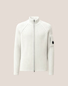 Cardigan Fleece Knit Lens Full Zip bianco - YES SHOPMaglioniC.P. COMPANY21CMKN300A/006170A-37631863710971