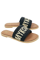 Ciabatta Mykonos in raffia nera naturale - YES SHOPSandaliDE SIENA125-25/MYK-IT 36