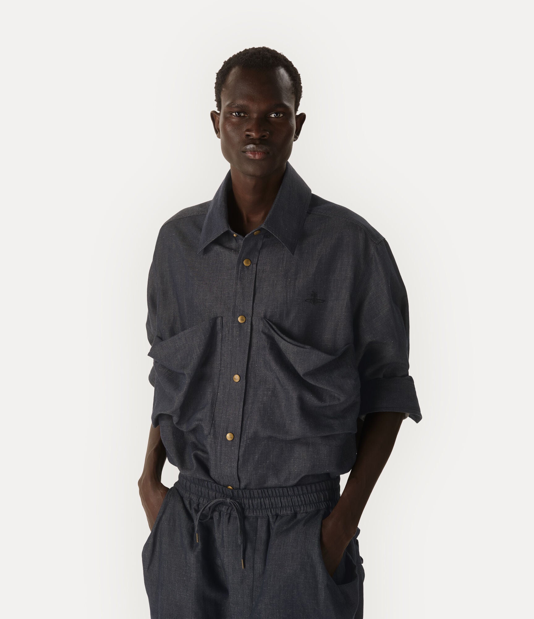 Overshirt Achilles grigio scuro - YES SHOPCamicieVIVIENNE WESTWOOD2401004J-W01D9-ACHILLES OVERSHIRT-XXS3975131776771