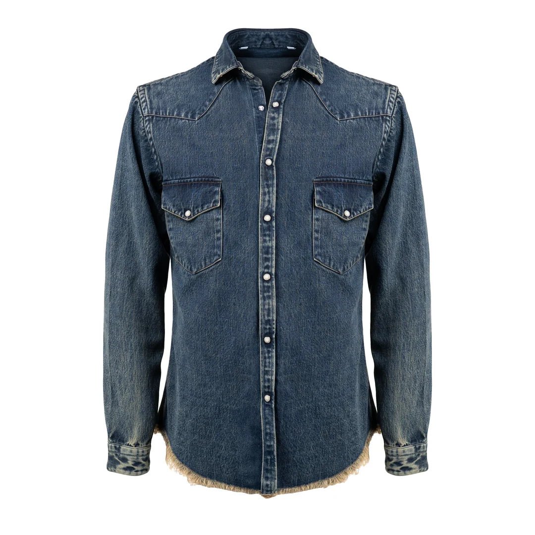 Camicia Mark in denim lavaggio coffee - YES SHOPCamicieCOSTUMEIN26F101 MARK-IT 42