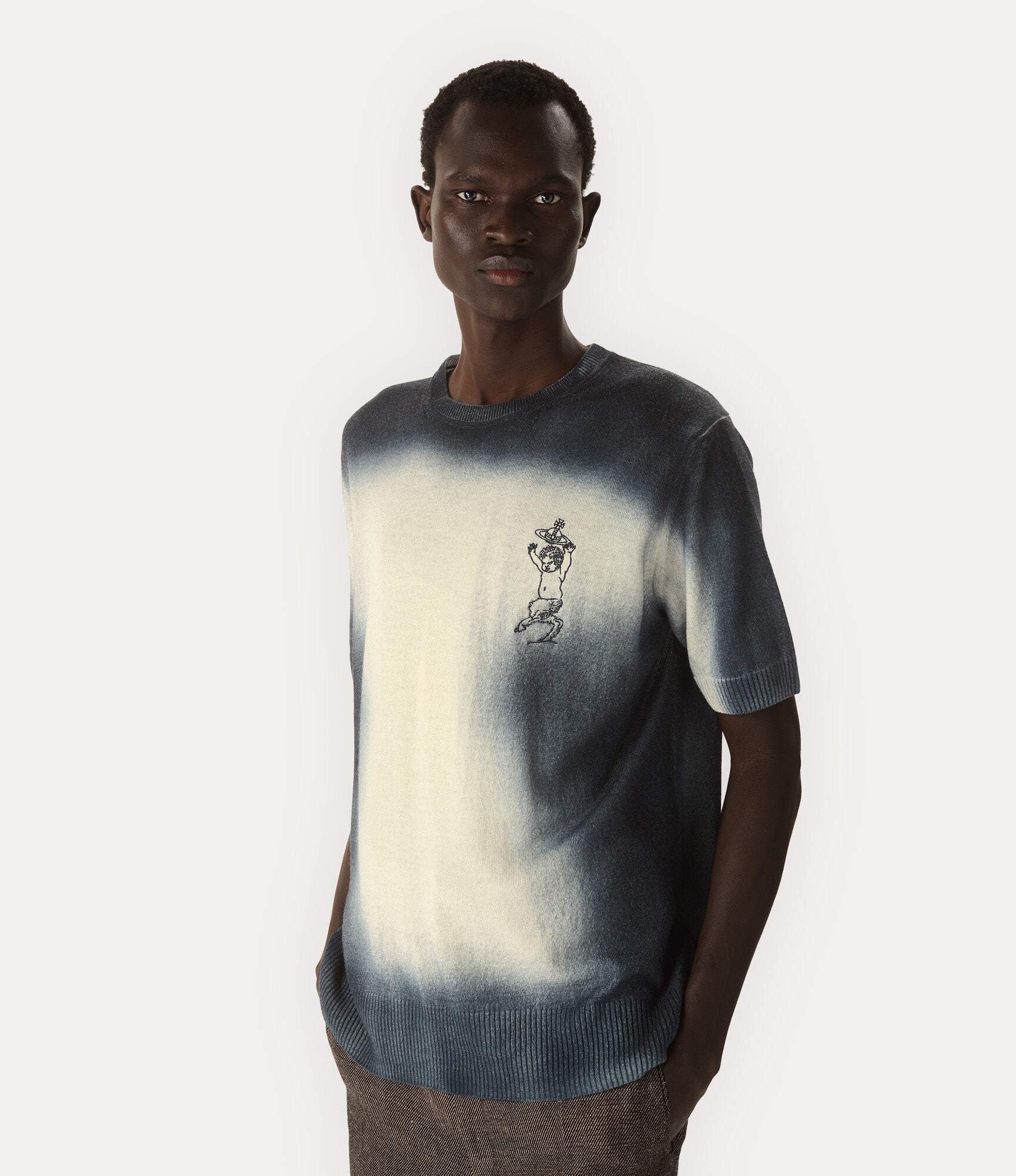 T-shirt in cashmere blu sfumata - YES SHOPT-shirtVIVIENNE WESTWOOD27010030-Y004I-BIZET-XXS7865131776771