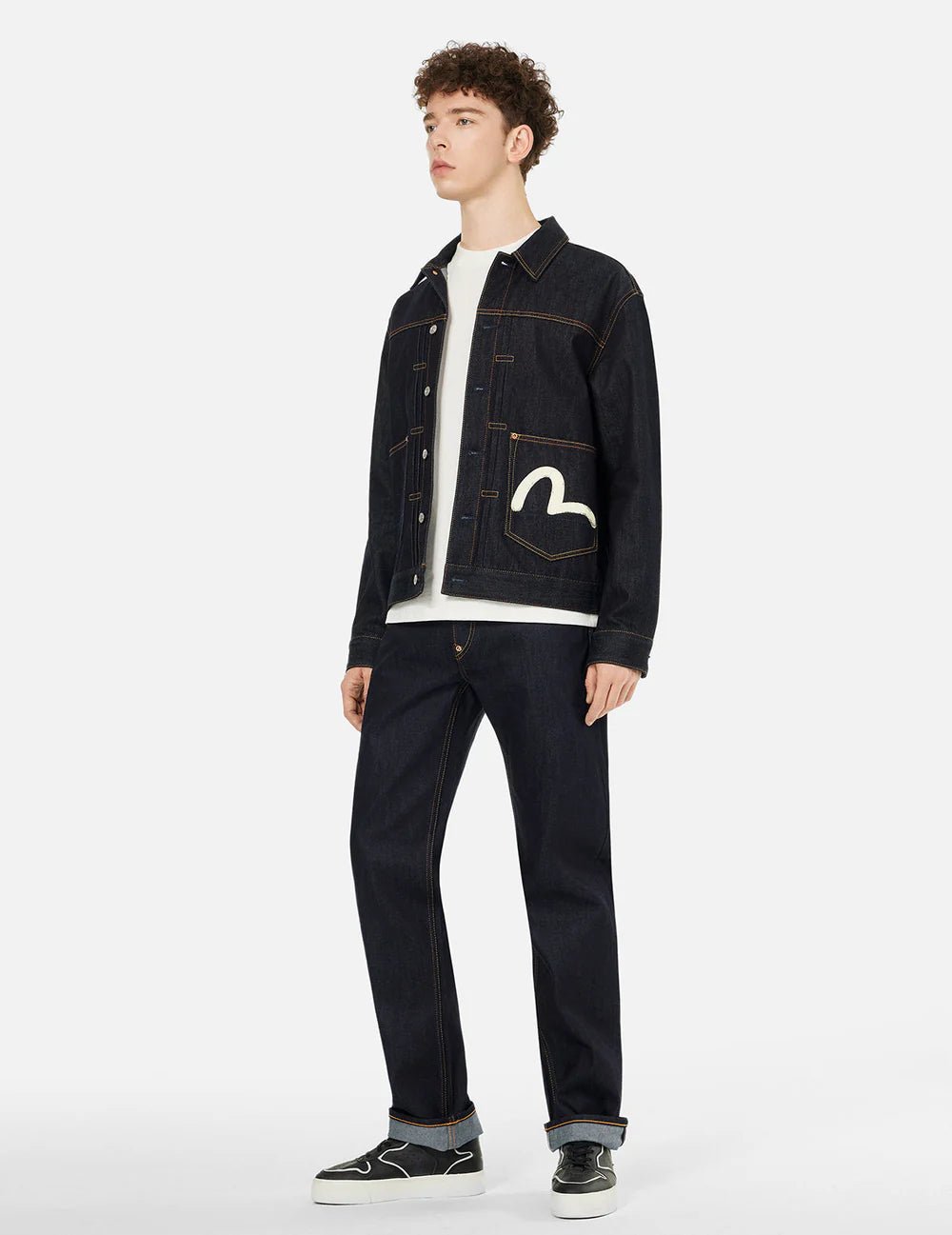 Giacca di jeans con stampa gabbiani color ecru - YES SHOPGiubbottiEVISU2ESHTM5DJ1241-XXS5753748964771