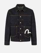 Giacca di jeans con stampa gabbiani color ecru - YES SHOPGiubbottiEVISU2ESHTM5DJ1241-XXS5753748964771