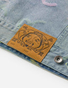 Giacca in denim jacquard con stampa gabbiani multicolor - YES SHOPGiubbottiEVISU2ESHTM6DJ1006-XXS9043748964771