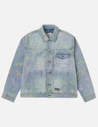 Giacca in denim jacquard con stampa gabbiani multicolor - YES SHOPGiubbottiEVISU2ESHTM6DJ1006-XXS9043748964771
