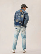 Giacca di jeans multitasche con inserti in broccato - YES SHOPGiubbottiEVISU2ESHTM6DJ1008-XXS5553748964771