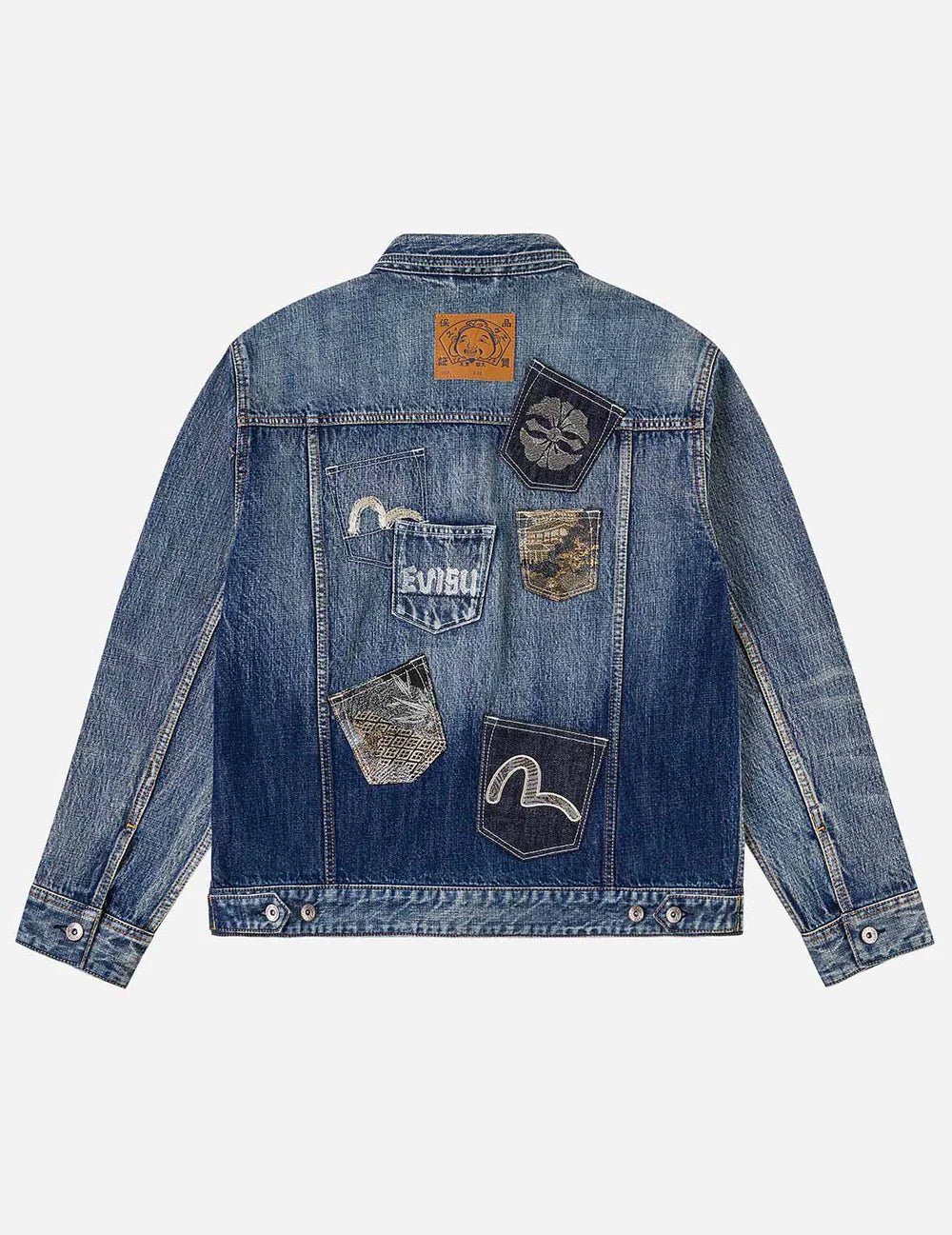 Giacca di jeans multitasche con inserti in broccato - YES SHOPGiubbottiEVISU2ESHTM6DJ1008-XXS5553748964771