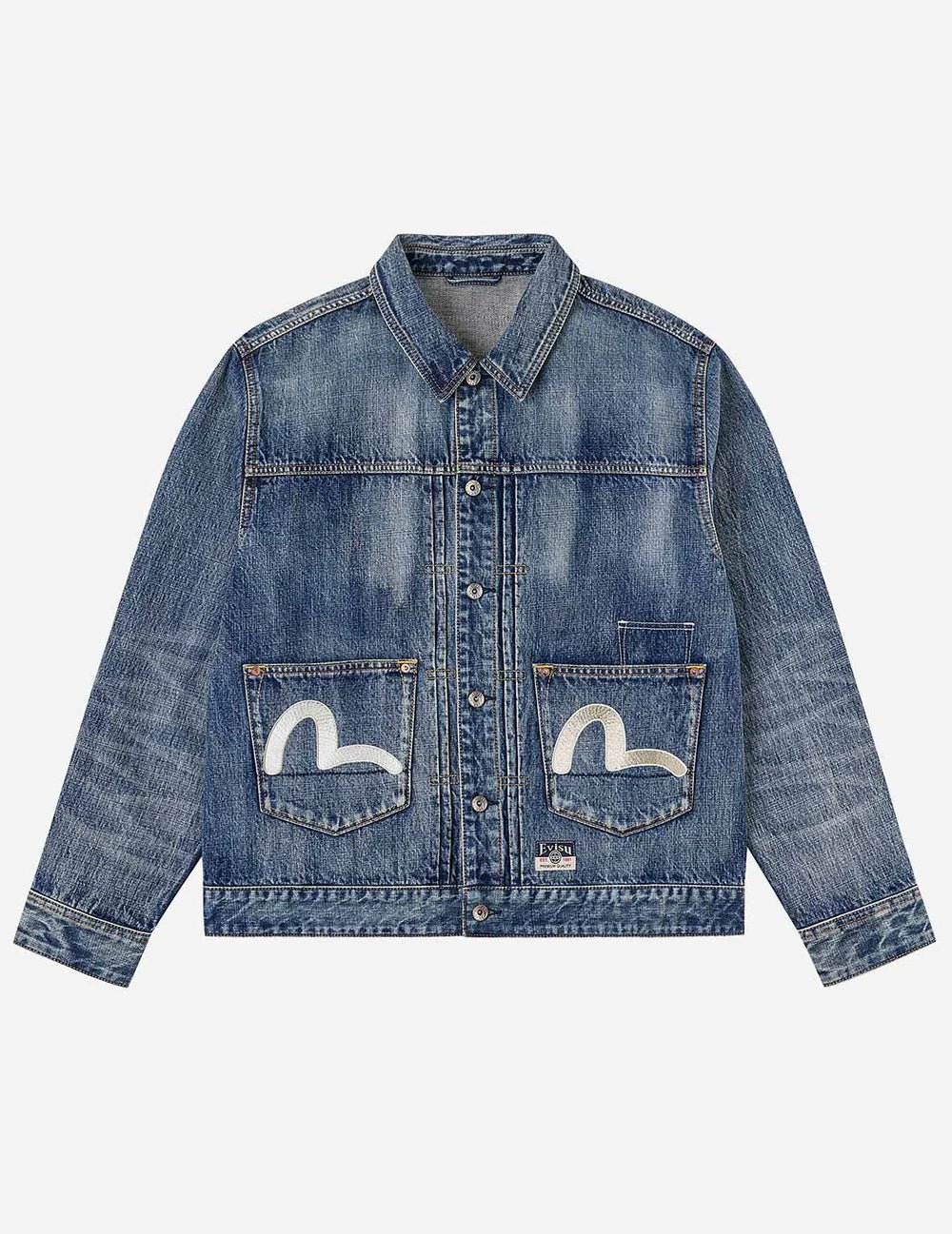Giacca di jeans multitasche con inserti in broccato - YES SHOPGiubbottiEVISU2ESHTM6DJ1008-XXS5553748964771