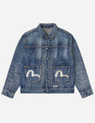 Giacca di jeans multitasche con inserti in broccato - YES SHOPGiubbottiEVISU2ESHTM6DJ1008-XXS5553748964771