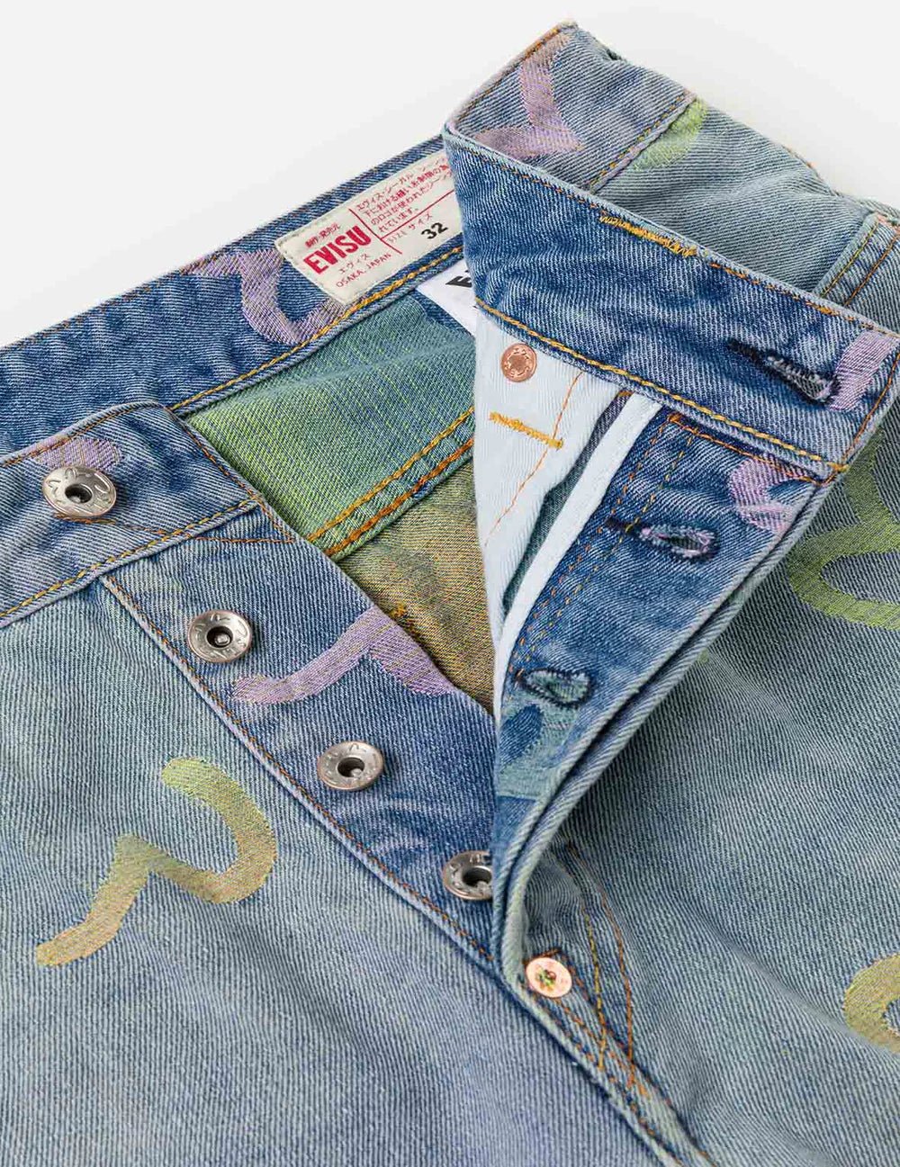 Bermuda in denim All - over Seagull Jacquard - YES SHOPBermudaEVISU2ESHTM6DS1055-W251933748964771