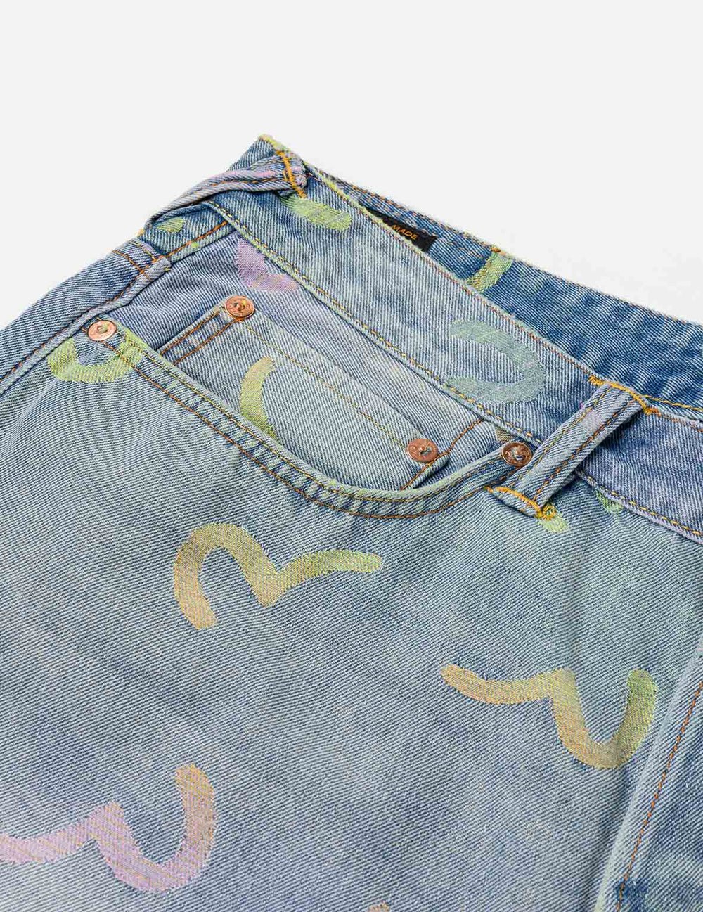 Bermuda in denim All - over Seagull Jacquard - YES SHOPBermudaEVISU2ESHTM6DS1055-W251933748964771