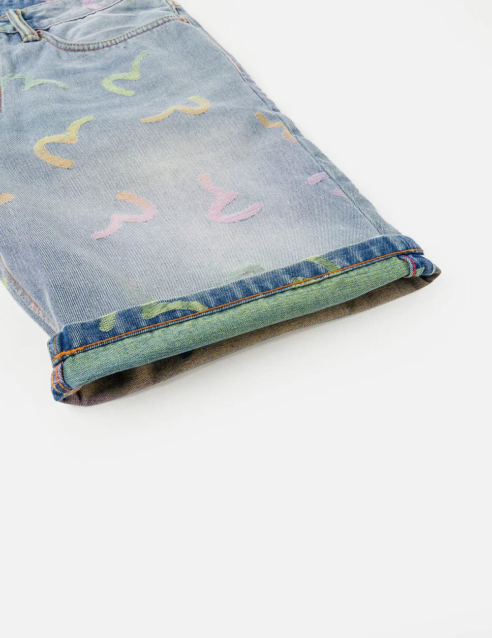 Bermuda in denim All - over Seagull Jacquard - YES SHOPBermudaEVISU2ESHTM6DS1055-W251933748964771