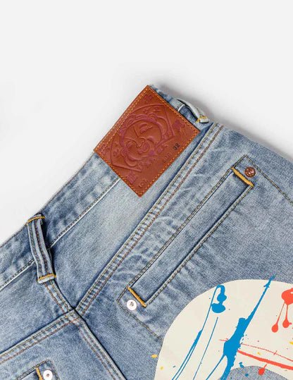 Bermuda in denim chiaro Daicock tinti a spruzzo - YES SHOPBermudaEVISU2ESHTM6DS1060-W285663748964771