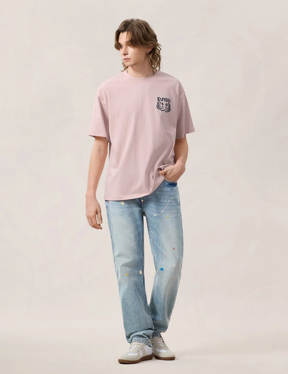 Jeans in denim chiaro e Daicock tinto a spruzzo - YES SHOPJeansEVISU2ESHTM6JE1052-W281963748964771