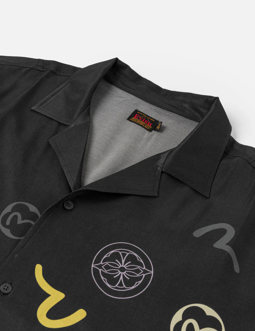 Camicia nera sfumata con stampa monogramma - YES SHOPCamicieEVISU2ESHTM6SS1033-XXS8573748964771