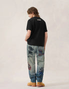 T-shirt nera con logo gabbiani spazzolata a mano - YES SHOPT-shirtEVISU2ESHTM6TS1072-XXS4104748964771