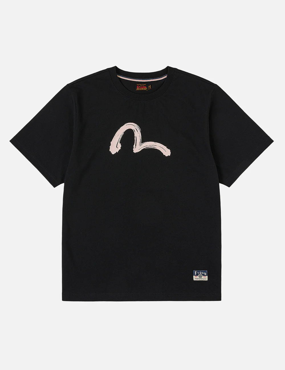 T-shirt nera con logo gabbiani spazzolata a mano - YES SHOPT-shirtEVISU2ESHTM6TS1072-XXS4104748964771
