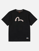 T-shirt nera con logo gabbiani spazzolata a mano - YES SHOPT-shirtEVISU2ESHTM6TS1072-XXS4104748964771