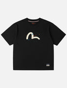 T-shirt nera con stampa gabbiano e pavone a spruzzo - YES SHOPT-shirtEVISU2ESHTM6TS1081-XXS3304748964771