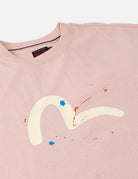 T-shirt rosa con stampa gabbiano e pavone a spruzzo - YES SHOPT-shirtEVISU2ESHTM6TS1081-XXS2504748964771