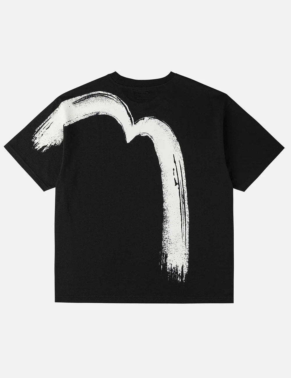 T-shirt nera con stampa di pavone a mano bianca - YES SHOPT-shirtEVISU2ESHTM6TS1090-XXS7393748964771