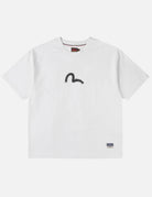 T-shirt ecru con stampa di pavone a mano azzurra - YES SHOPT-shirtEVISU2ESHTM6TS1090-XXS9193748964771